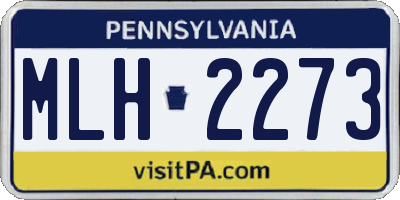 PA license plate MLH2273