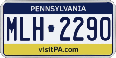 PA license plate MLH2290