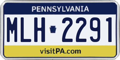 PA license plate MLH2291