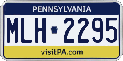 PA license plate MLH2295
