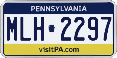 PA license plate MLH2297