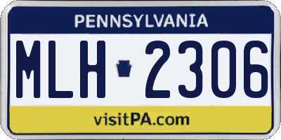 PA license plate MLH2306