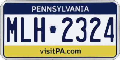 PA license plate MLH2324