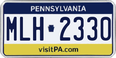 PA license plate MLH2330