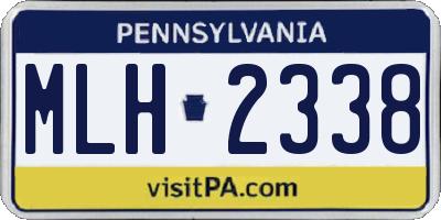 PA license plate MLH2338