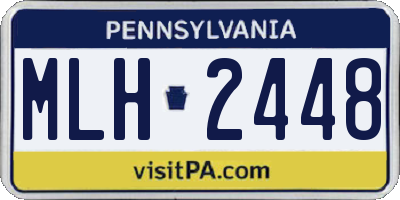 PA license plate MLH2448