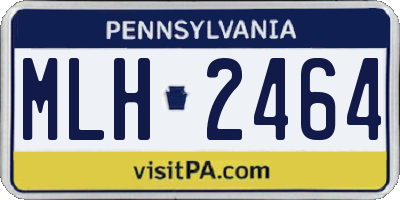 PA license plate MLH2464