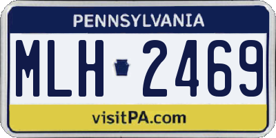PA license plate MLH2469