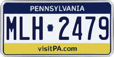 PA license plate MLH2479