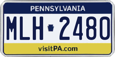 PA license plate MLH2480
