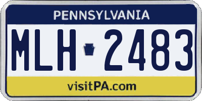 PA license plate MLH2483
