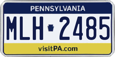 PA license plate MLH2485
