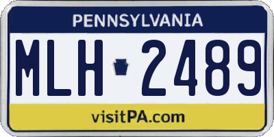 PA license plate MLH2489