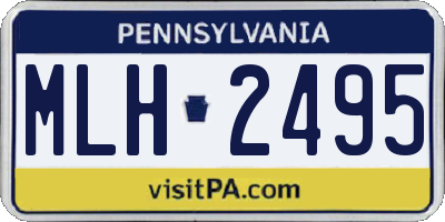 PA license plate MLH2495