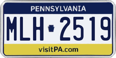 PA license plate MLH2519