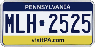 PA license plate MLH2525