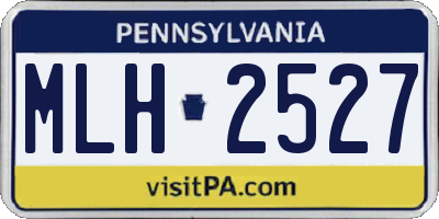 PA license plate MLH2527