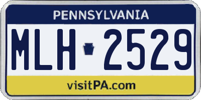 PA license plate MLH2529
