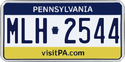 PA license plate MLH2544