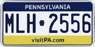 PA license plate MLH2556