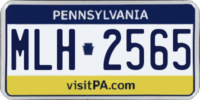 PA license plate MLH2565