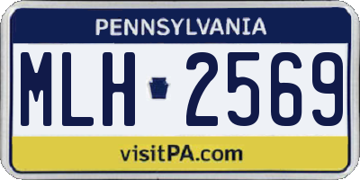 PA license plate MLH2569