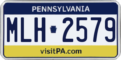 PA license plate MLH2579