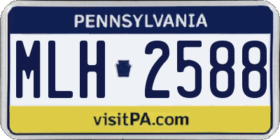 PA license plate MLH2588