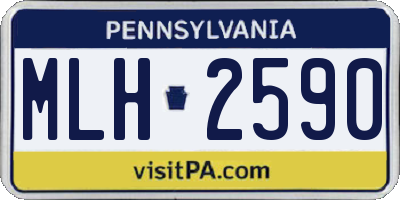 PA license plate MLH2590