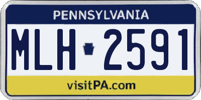 PA license plate MLH2591