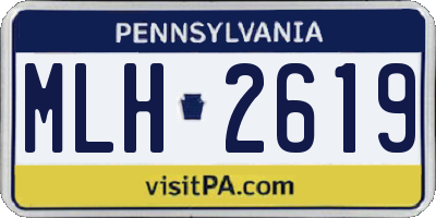 PA license plate MLH2619