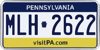 PA license plate MLH2622