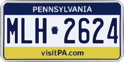 PA license plate MLH2624