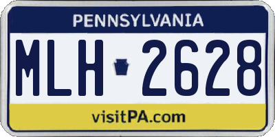 PA license plate MLH2628