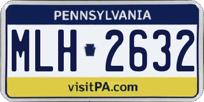 PA license plate MLH2632