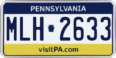 PA license plate MLH2633
