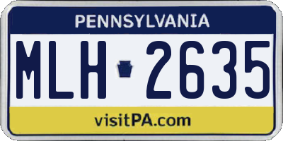 PA license plate MLH2635