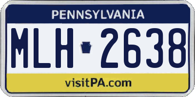 PA license plate MLH2638