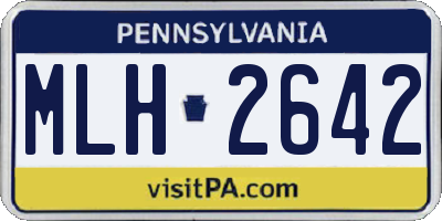 PA license plate MLH2642