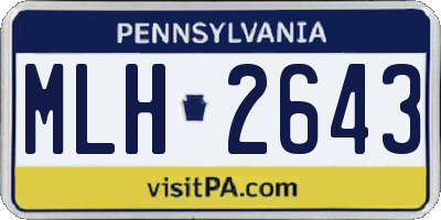 PA license plate MLH2643