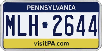 PA license plate MLH2644