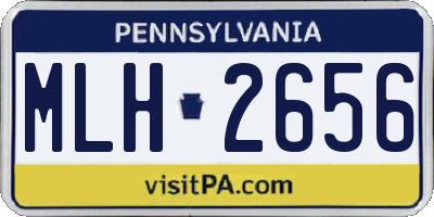 PA license plate MLH2656