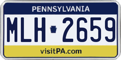 PA license plate MLH2659