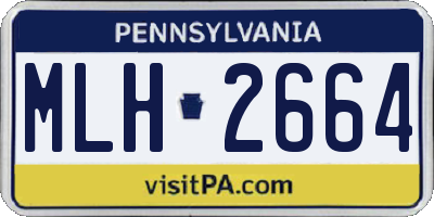 PA license plate MLH2664
