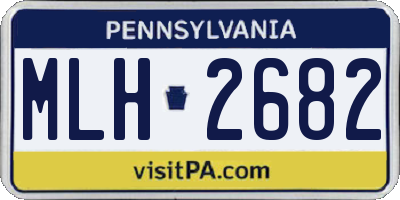 PA license plate MLH2682