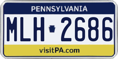 PA license plate MLH2686