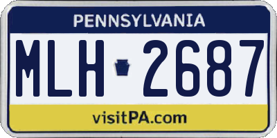 PA license plate MLH2687