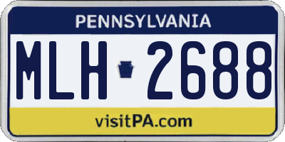 PA license plate MLH2688