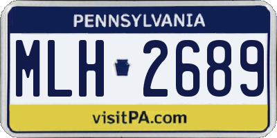 PA license plate MLH2689