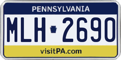 PA license plate MLH2690